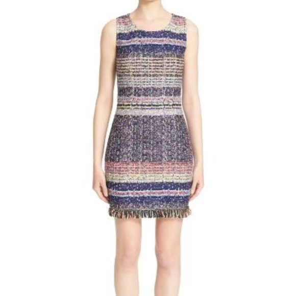 St. John Dresses & Skirts - St. John Ellah Tweed Knit Multicolor Dress Size 14